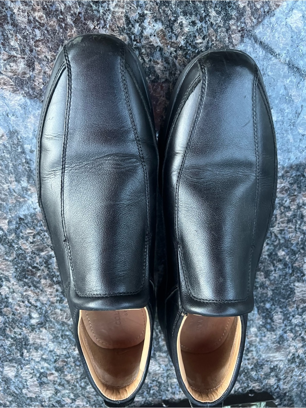 Cole Haan Black Leather Slip-On Loafers
